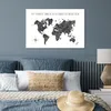MuchoWow® Poster Weltkarte - Schwarz - Weiß - Zitat 60x40 Produktbild-Vorschau 4