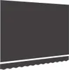A close-up view of a dark gray awning fabric with a white trim and a scalloped edge. Anteprima dell’immagine prodotto