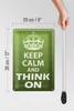 Blechschild Spruch 20x30cm Keep Calm and think on Produktbild-Vorschau 6