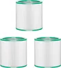 Three cylindrical air filters with green rims are arranged in a triangular formation on a white background. Produktbild-Vorschau