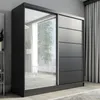 Schwebetürenschrank, 2-türig Schrank mit Spiegel NERO 2 200 Produktbild-Vorschau 1