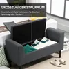 HOMCOM Sitzbank Sitztruhen mit Stauraum belastbar bis 130 Produktbild-Vorschau 4