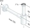 Bruckner CRONO Waschtisch-Siphon 5/4", DN32, Weiß Produktbild-Vorschau 3