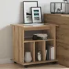 vidaXL Mobilný podstavec Artisan dub 60x45x60 cm materiál Náhľad obrázku produktu 3