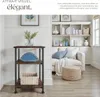 Table d’appoint Memphis 34x30x59cm - Bois foncé industriel, Voir les images du produit 5