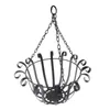 A black metal hanging basket with chains, displayed against a white background. Náhled obrázku produktu