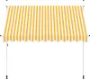 vidaXL Einziehbare Markise Handbetrieben 300 cm Orange/Weiß Produktbild-Vorschau 2