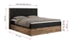 MKS MEBLE Boxspringbett 200x200 mit Bettkasten Eiche, Produktbild-Vorschau 6