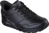 A black Skechers Slip-Ins sneaker is shown from a side-front angle against a white background. Voir les images du produit