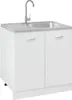 vidaXL Spüle mit Abtropffläche Set Silbern 800x600x155 mm Produktbild-Vorschau 3