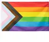 Polyesterová vlajka Progress 150 x 90 cm - vlajka LGBTQ+ Náhled obrázku produktu 1