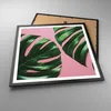 Gerahmtes Poster - Schwarzer Rahmen - Monstera Blatt Rosa - Produktbild-Vorschau 3