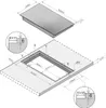 Diagram showing installation dimensions for a built-in hob. Produktbild-Vorschau