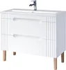 Szafka Łazienkowa 100 Cm Z Umywalką I Nóżkami Dąb  Evoke Podgląd zdjęcia produktu 1