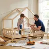 Kinderbett ’Treviolo‘ in Haus-Optik mit Rausfallschutz Produktbild-Vorschau 6