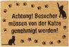 relaxdays Fußmatte Kokos Katze Produktbild-Vorschau 1