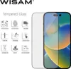 A tempered glass screen protector is shown next to a smartphone. Produktbild-Vorschau