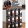 Gewürzbehälter Set 12x Stück mit Gewürzmühle mit Deckel Produktbild-Vorschau 4