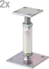 A product shot of a metal post support with adjustable height. Náhled obrázku produktu