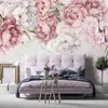 Fototapete Blumen Pfingstrosen Rosa Rosen 350x250 cm - Produktbild-Vorschau 2