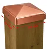 Pfostenkappe Kupfer 121 mm Pyramide Abdeckkappe für Pfosten Produktbild-Vorschau 2