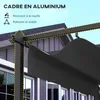Outsunny Pergola jardin exterieur pergola aluminium 3,6 x 6 Voir les images du produit 7