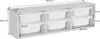 A multi-compartment storage unit with white bins, shown with dimensions marked. Produktbild-Vorschau