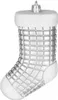 A silver Christmas stocking ornament. Produktbild-Vorschau