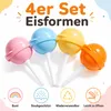 Silikon Eisformen 4er Set Eis am Stiel Formen DIY Eis Produktbild-Vorschau 2