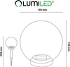 LUMILED Solar Gartenleuchte LED Kugel Rauchgrau 15cm Produktbild-Vorschau 8
