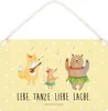 Mr. & Mrs. Panda Wandbild Holz Waldtiere Aloha DIN A5 - Produktbild-Vorschau 1