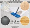 A collage of different floor types and a mop, with text describing the product. Anteprima dell’immagine prodotto