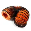 A flexible, orange and black ventilation hose is shown on a white background. Podgląd zdjęcia produktu