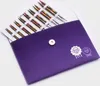 A set of knitting needles in a purple case. Produktbild-Vorschau