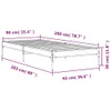 Rám postele černý 90x200 cm materiál na bázi dřeva a kovu Náhled obrázku produktu 7