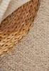 A close-up view of a woven basket and a textured rug. Voir les images du produit