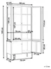 BELIANI Vitrine Grün Metall mit 2 Glastüren 180 cm Hoch 5 Produktbild-Vorschau 3