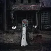 HOMCOM Halloween Dekoration Skelett mit Rot Leuchtende Produktbild-Vorschau 2