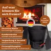 BLACK OAK Ascheeimer STROMBOLI 20L schwarz mit Deckel & Produktbild-Vorschau 7