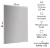 Specchio bagno 80x70 cm retroilluminato a led Anteprima dell’immagine prodotto 2