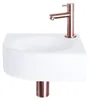Lavabo Cleo - Lavabo da appoggio angolare con foro per Anteprima dell’immagine prodotto 4