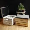 Caja de almacenamiento tapizada de madera Creative Deco, 50 Vista previa de la imagen del producto 5