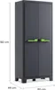 Armadio Keter con ripiani Moby grigio grafite 182 cm Anteprima dell’immagine prodotto 3