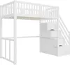Lit mezzanine 90 x 200 cm avec échelle de rangement Voir les images du produit 8