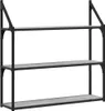 vidaXL Nástenná polica 3 priehradky Grey Sonoma 80x21x78,5 Náhľad obrázku produktu 1