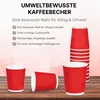 Riffelbecher 300ml Rot 1000 Stück Doppelwand Pappbecher Produktbild-Vorschau 3