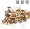 A detailed 3D wooden model of a steam locomotive. Náhľad obrázku produktu