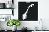 MuchoWow® Poster Illustration von Norwegen in weiß vor Produktbild-Vorschau 3