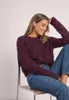 Street One rounded neck fringe sweater rustic rouge 36 Produktbild-Vorschau 6