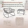 Fotel bujany COSTWAY z podnóżkiem, bardzo duży fotel bujany Podgląd zdjęcia produktu 3